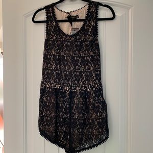 NEW! Boutique black-lace romper